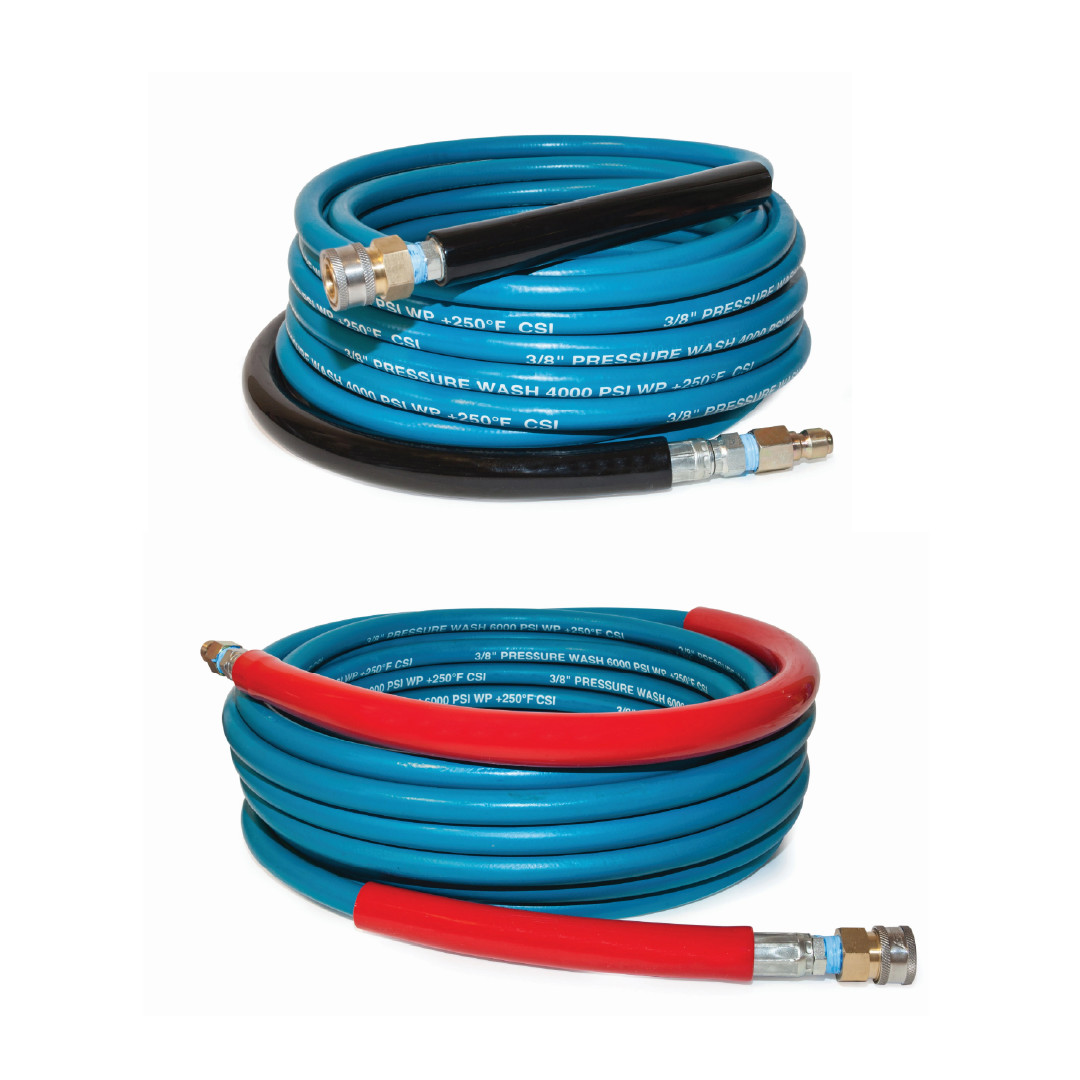 AP 2-Wire Non-Marking Blue Hose, 100 Ft x 3/8″ ID, 6000 PSI