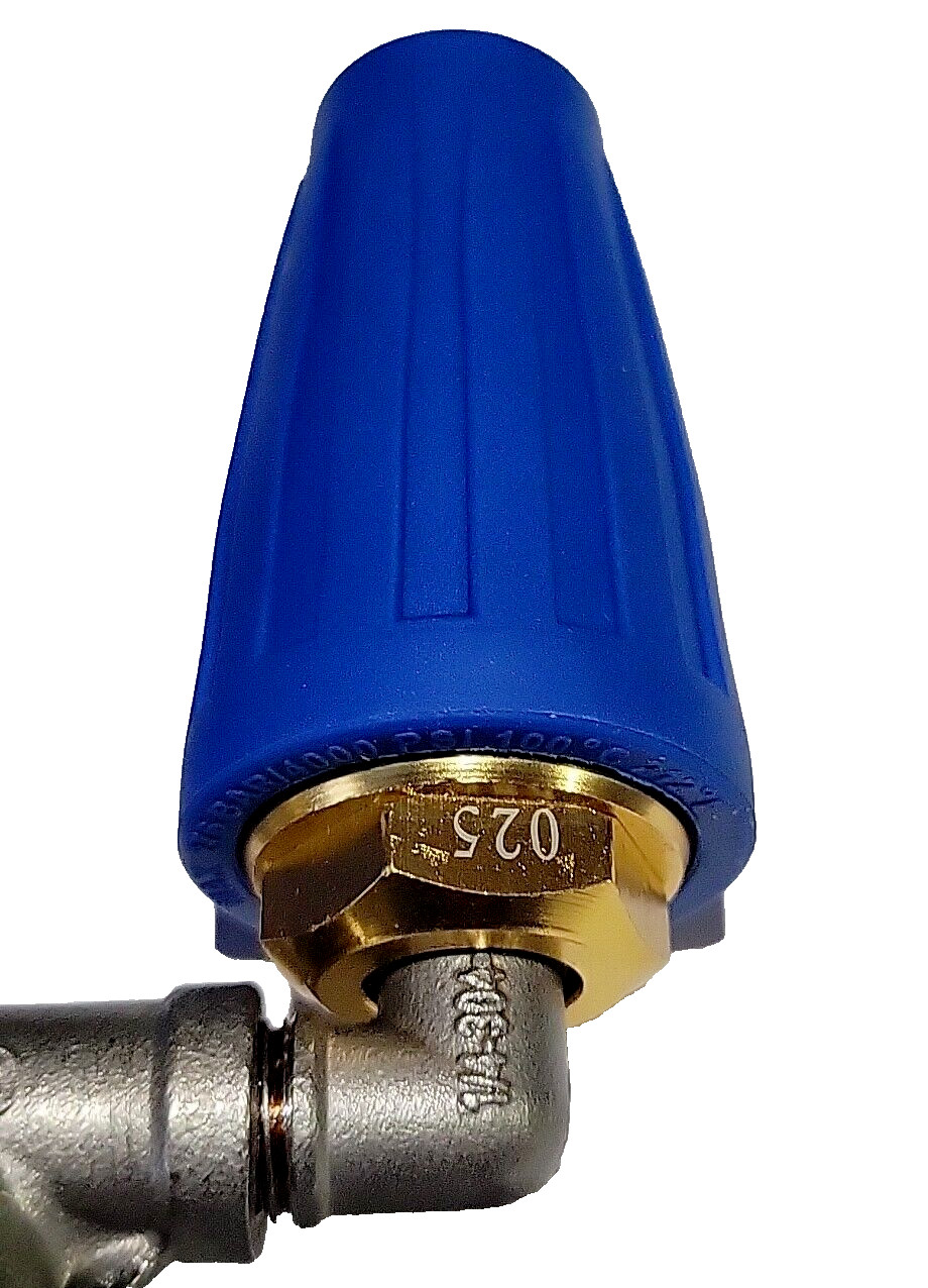High Pressure Washer Rotating Dual Turbo Nozzle Spray Tip 1/4 4000PSI 4-6GPM