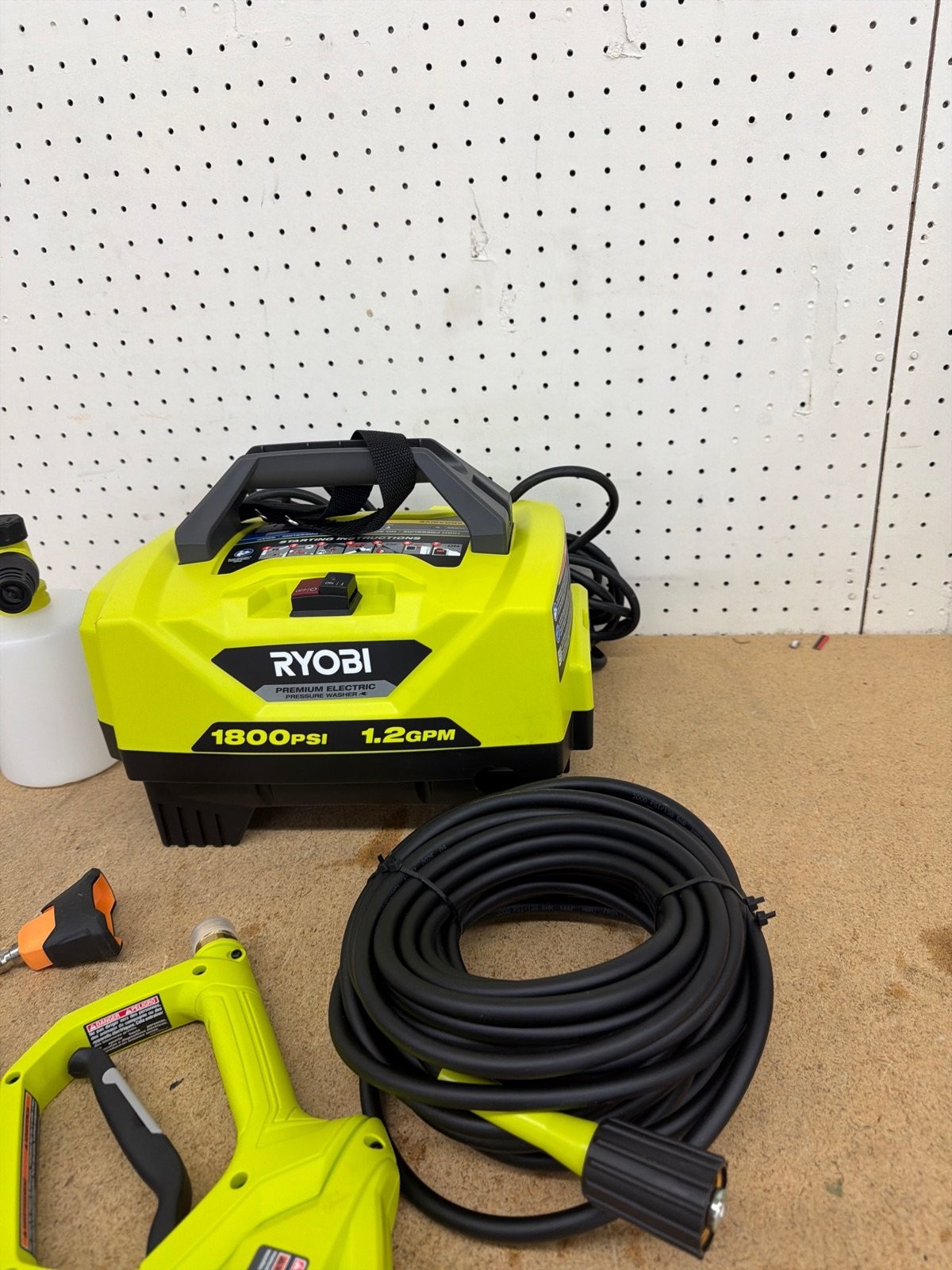 RYOBI 1200 PSI 1.8 GPM Cold Water Electric Pressure Washer