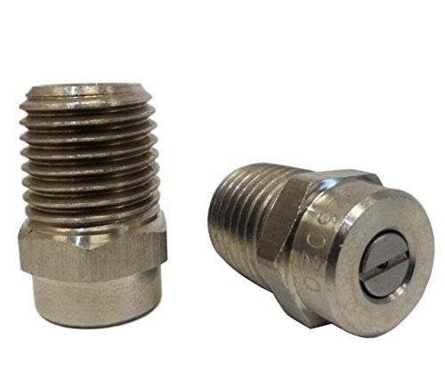 Surface Cleaner Nozzle 25 Degree 1/4 Male NPT 2.0 Orifice Stainless Steel 2 Pack