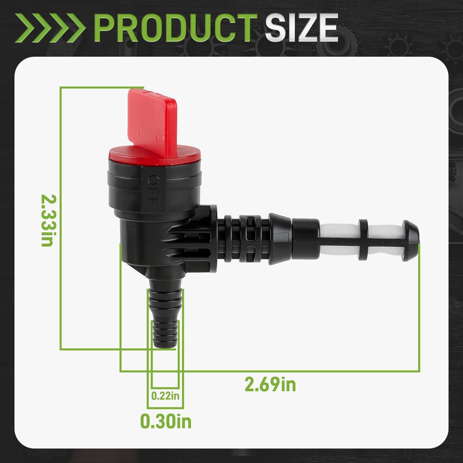 2 Pack 90 Degree Fuel Shut Off Valve for Gas Tank Engine Generator Pressure Wash