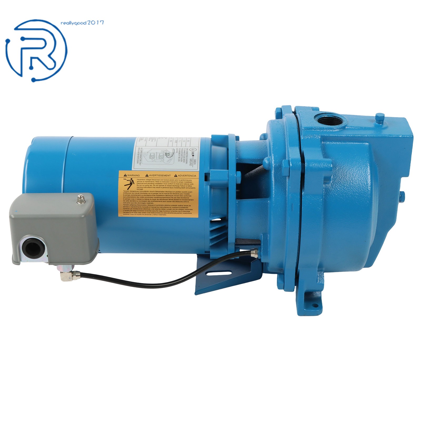 115/230V Dual Voltage J5S Shallow Well Jet Pump 1/2 HP 16.5 GPM, Cast Iron
