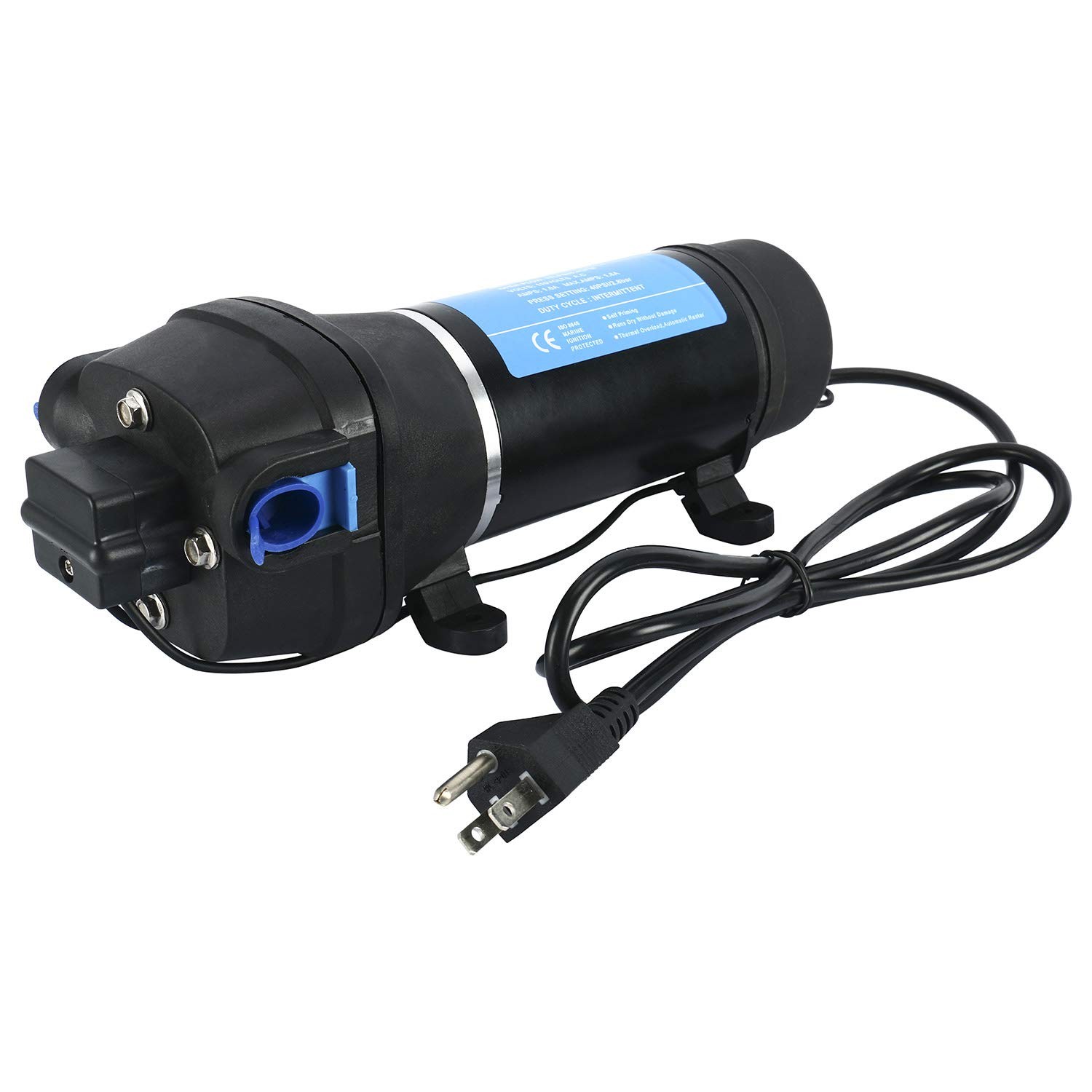 Amarine Made AC 110V Self Priming Water Pressure Diaphragm Pump 17LPM/4.5GPM …