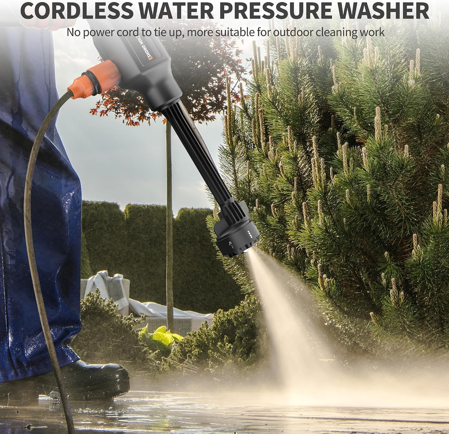 Cordless Portable Washer, Handheld Washer with 3 Adjustable Modes, 6-In-1 Nozzle