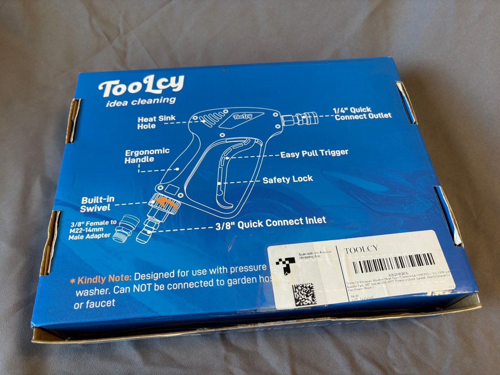 Toolcy Commercial Grade Pressure Wash Gun Sprayer Cleaner Multi Spray 5000psi