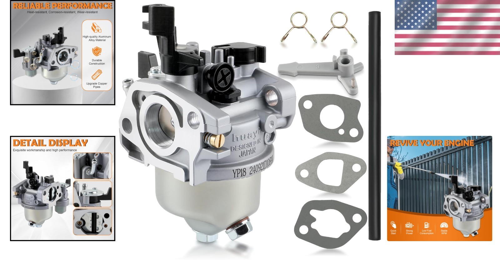 High-Quality Carburetor Kit for Powerhorse 750143 Pressure Washer – Easy Fit!