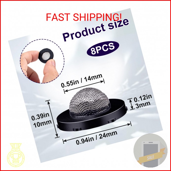 VARMDUKKE 8PCS Hose Water Filter Washers, Inlet Hose Washer with Screen