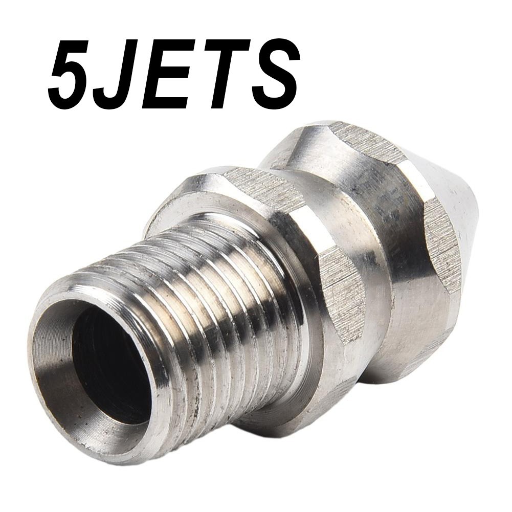 Assembly Nozzle Cleaning Washer 1/4 Inch 250 Bar 4/5/7 Jets Accessories