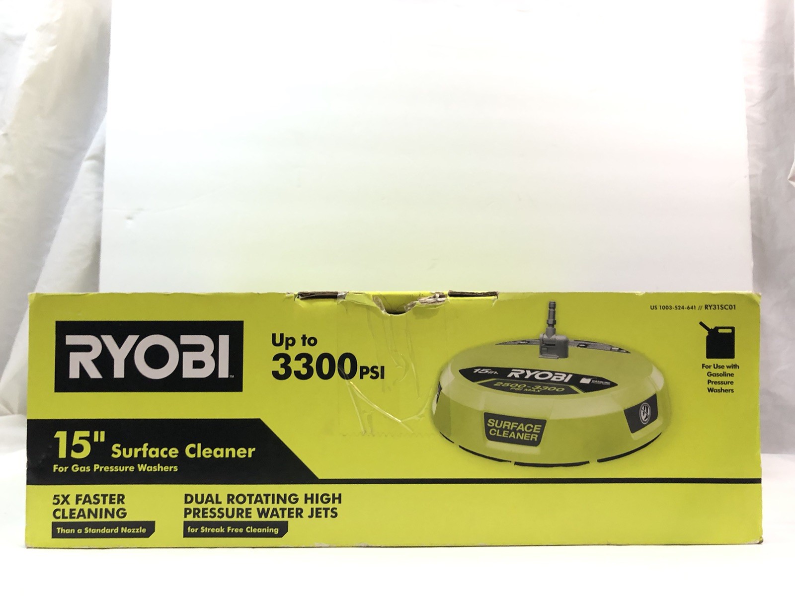 Ryobi RY31SC01 15 in. 3300 PSI Surface Cleaner for Gas Pressure Washer
