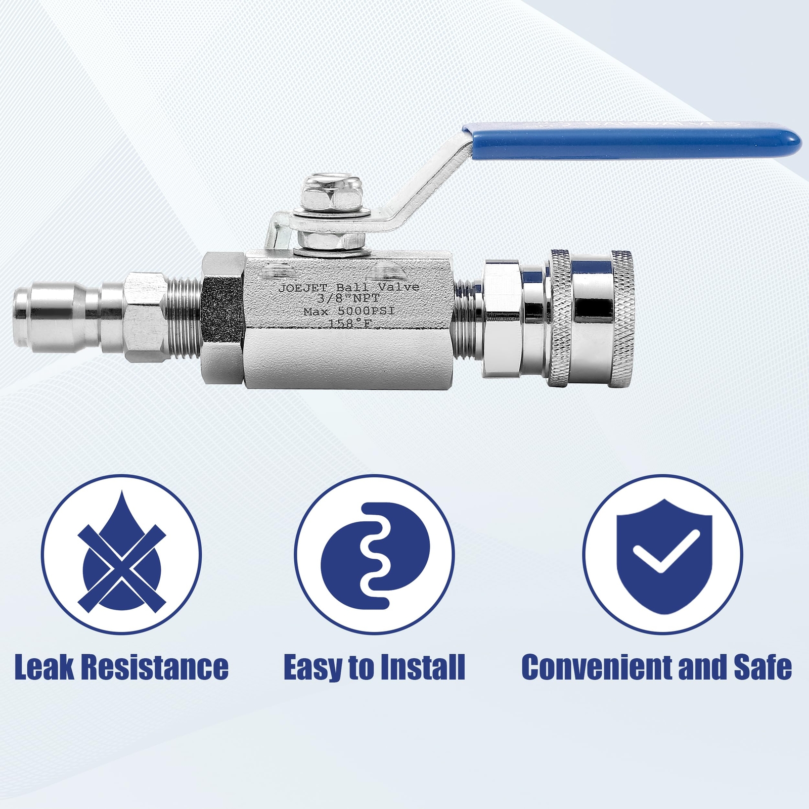 High Pressure Washer Ball Valve Kit 3/8″ Quick Connect Ball Valve For Power Wash