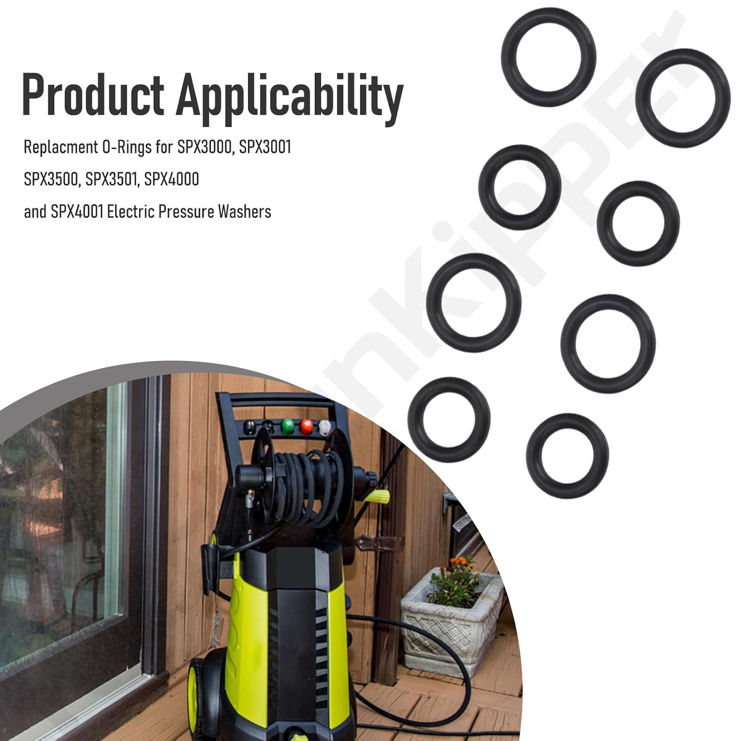 SPX3000 Pressure Washer O-Rings for Sun Joe SPX3001, SPX3501, SPX3500, SPX4000,