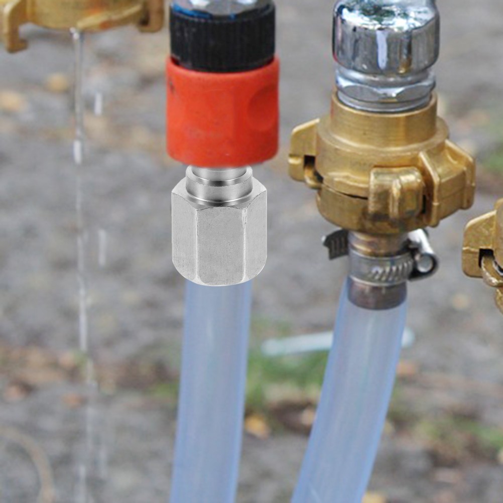 Stainless Steel Connector Set Pressure Washer Hose Quick Adapters Water