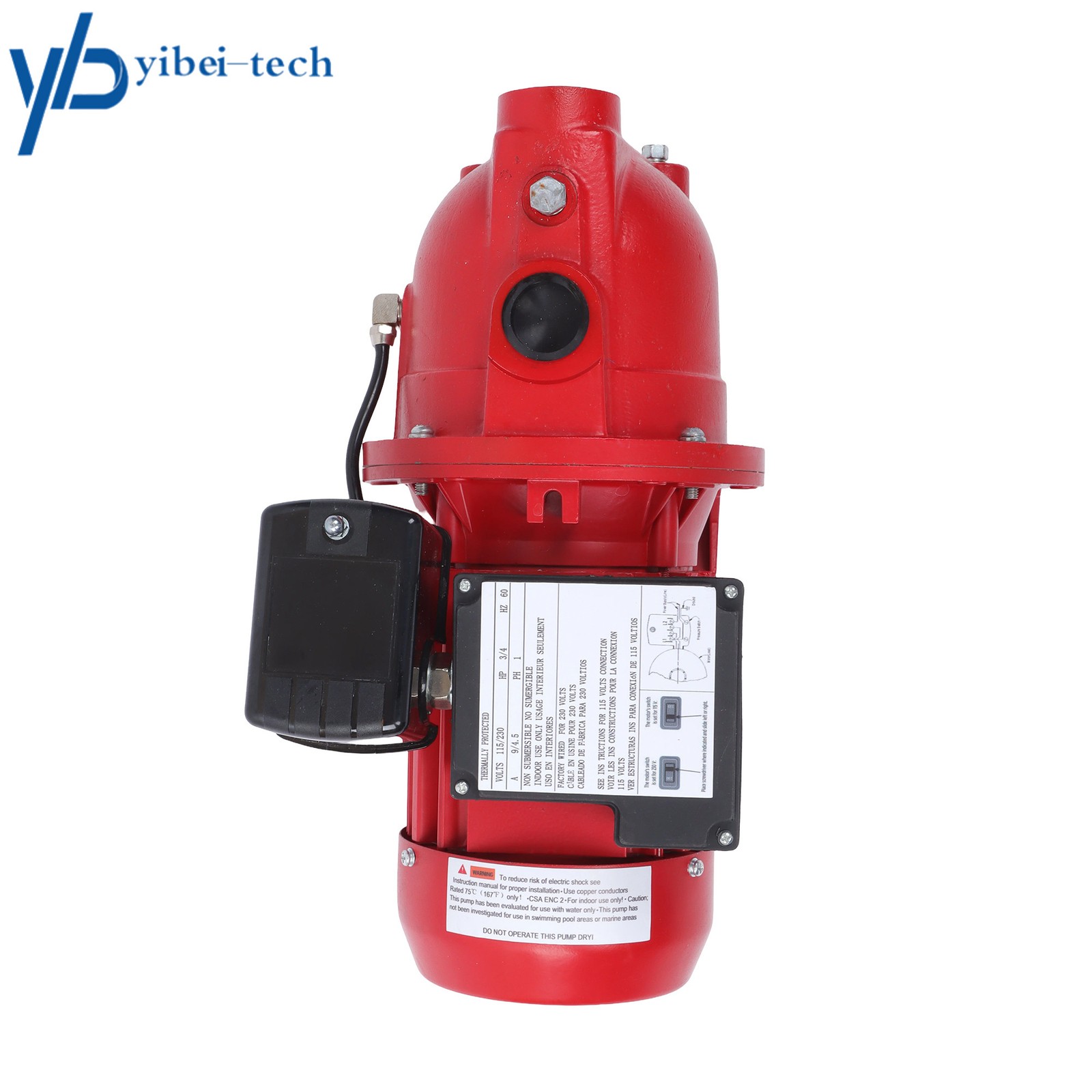 Red 97080701 3/4 HP, 13 GPM Dual Voltage (115/230 Volts) Shallow Well Jet Pump
