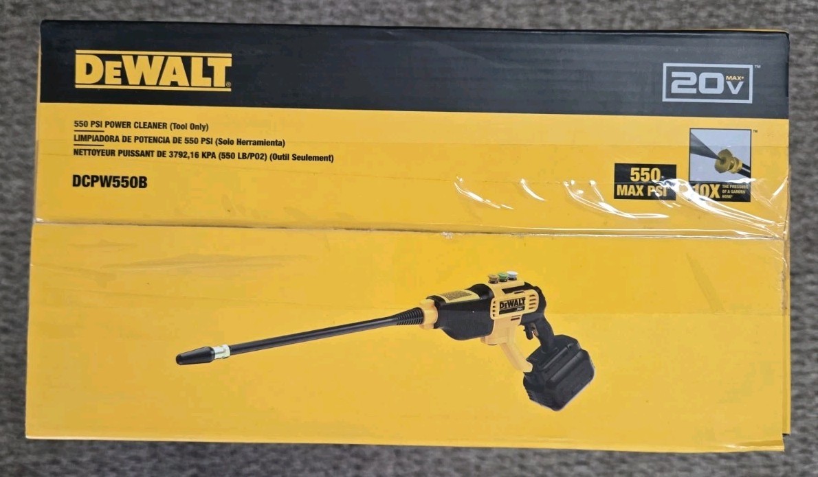 Dewalt 20V DCPW550B 550PSI Power Cleaner TOOL ONLY