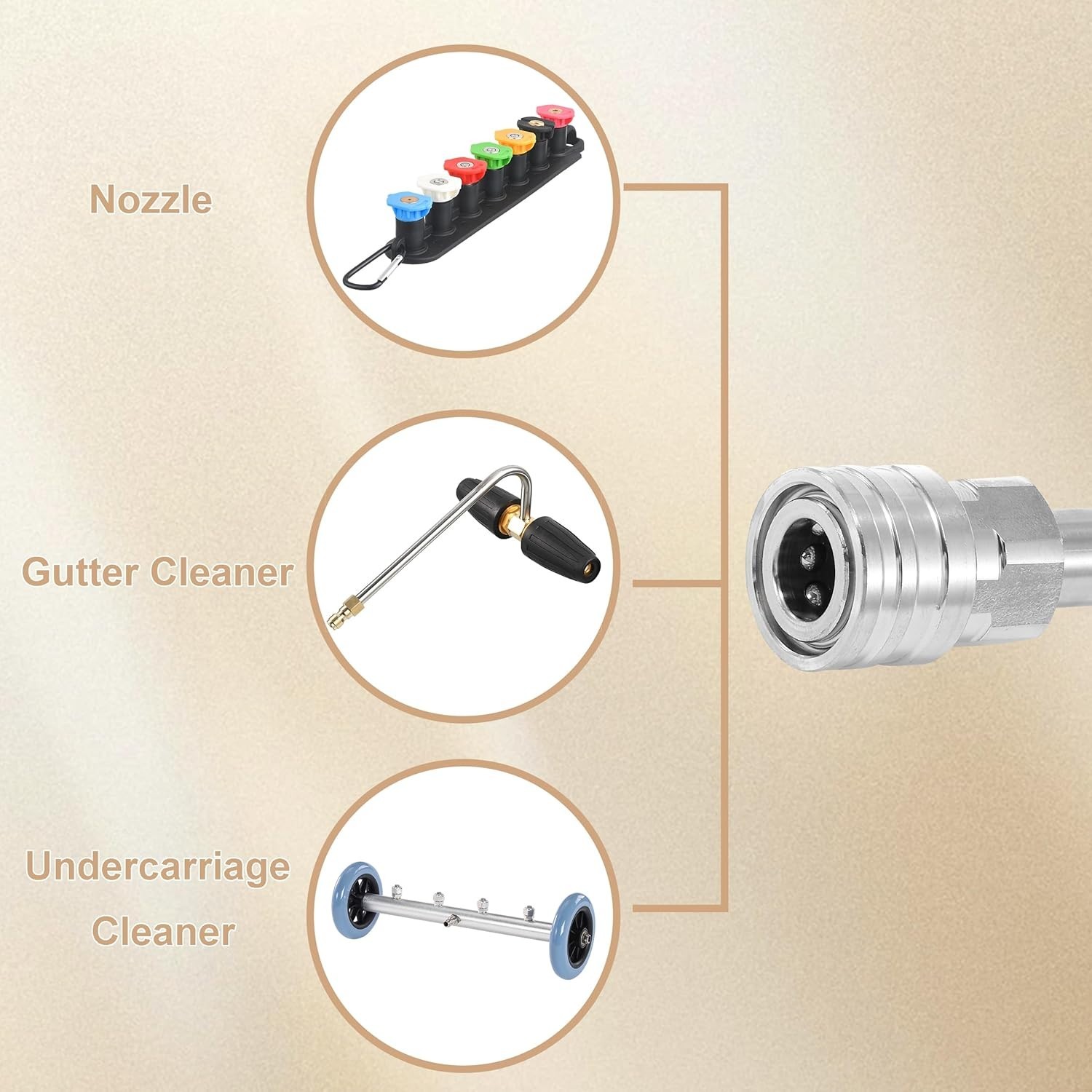 Versatile 17-Inch Stainless Steel Pressure Washer Lance – 2-Pack Quick Connect