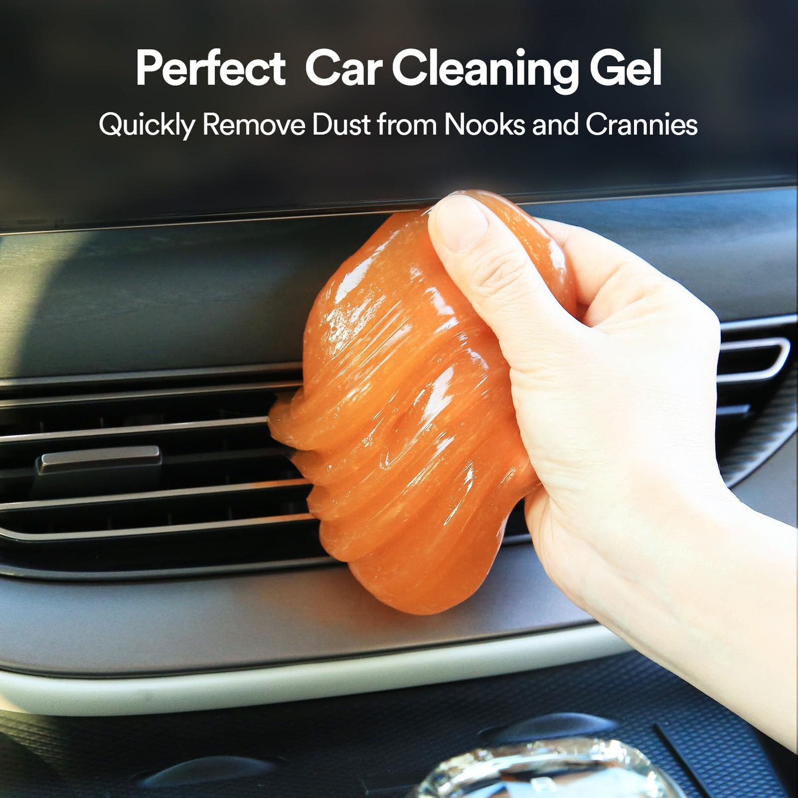 PULIDIKI Car Cleaning Gel for Putty Auto Orange(4Pack)