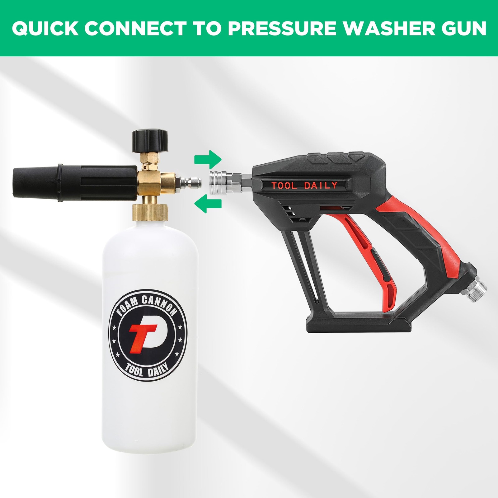 Short Pressure Washer Gun with Foam Cannon, Car Wash Soap 64 Oz, 5 Power Wash…