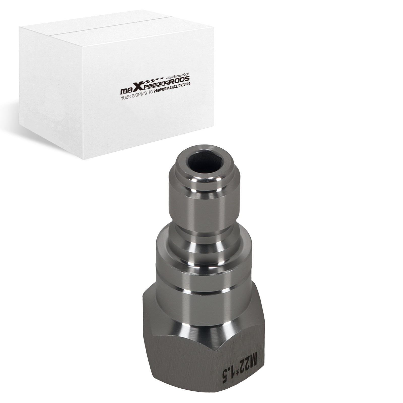 M22 14mm to 3/8″ Quick Connect Swivel Plug Adapter for Pressure Washer Gun