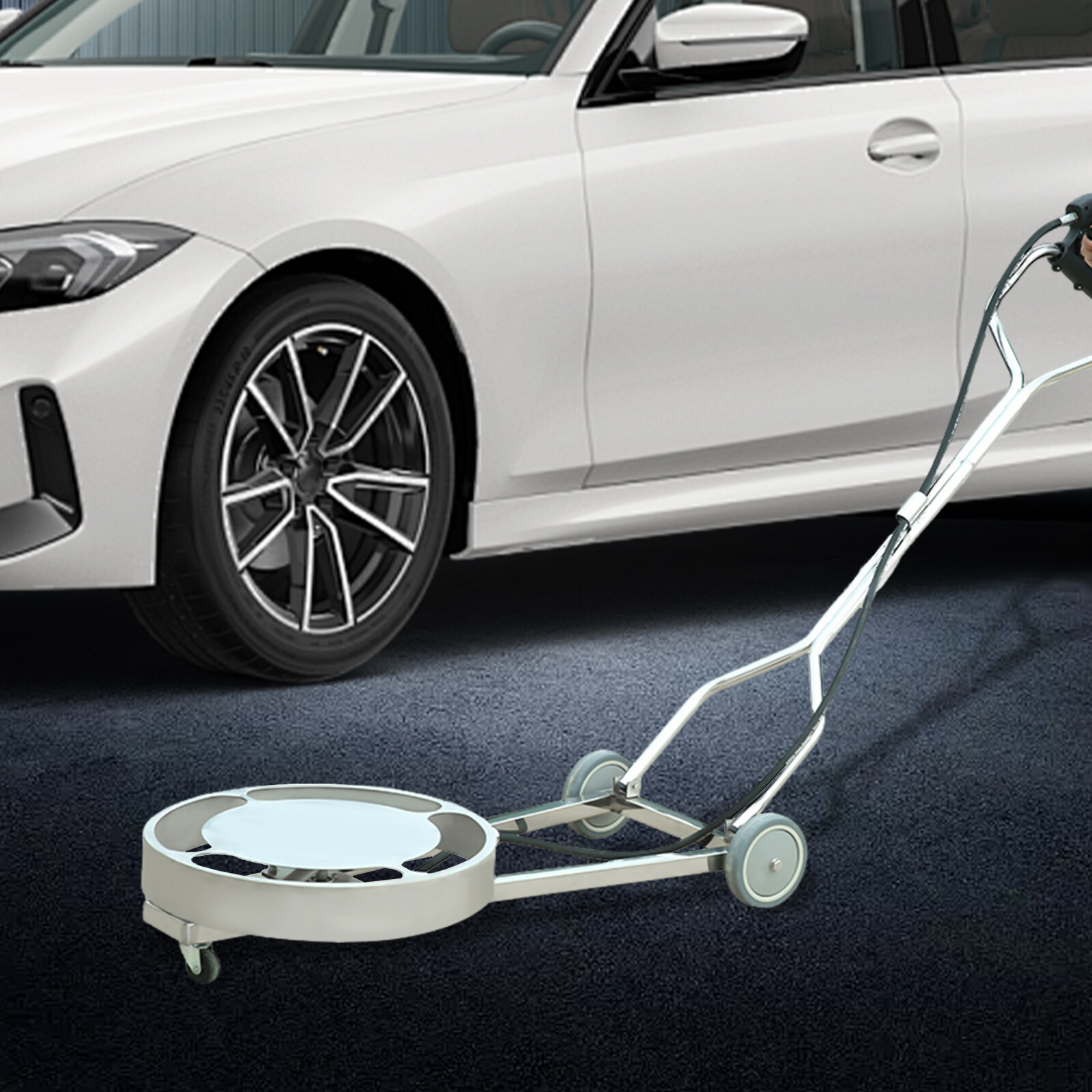 30.2L Pressure Washer 2 Nozzles Undercarriage Cleaner Under Car Chassis Cleaner