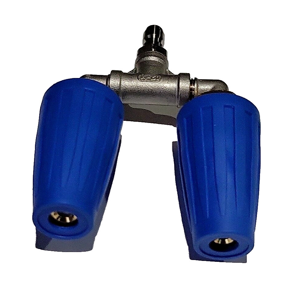 High Pressure Washer Rotating Dual Turbo Nozzle Spray Tip 1/4 4000PSI 4-6GPM