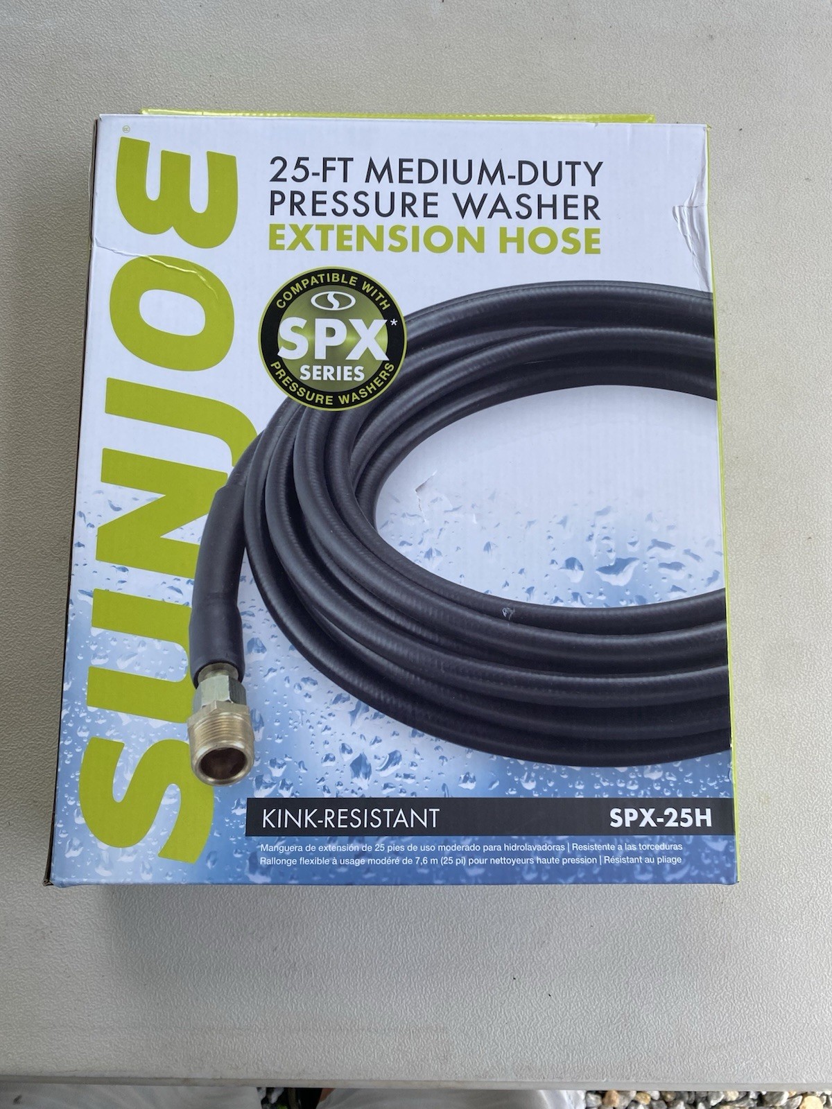 Sun Joe 25′ Pressure Washer Hose Extension 25 Ft Medium Duty SPX-25H OEM Genuine