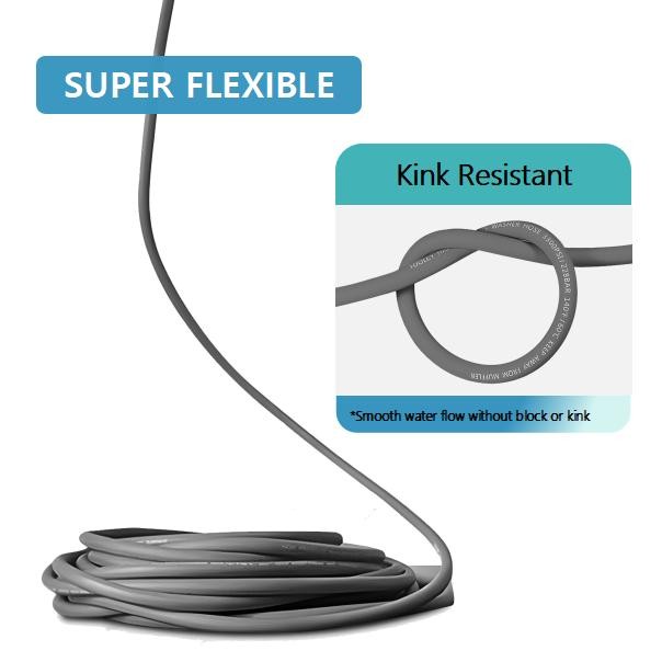 6000 PSI Pressure Washer Hose Gray Non-Marking R2 Rating 3/8″ x 100ft