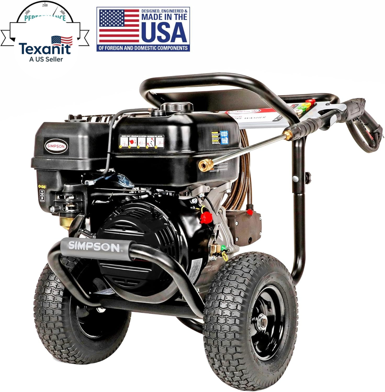 Simpson 4400 PSI Gas Pressure Washer, 4.0 GPM Commercial Power Washer, Cold Wate