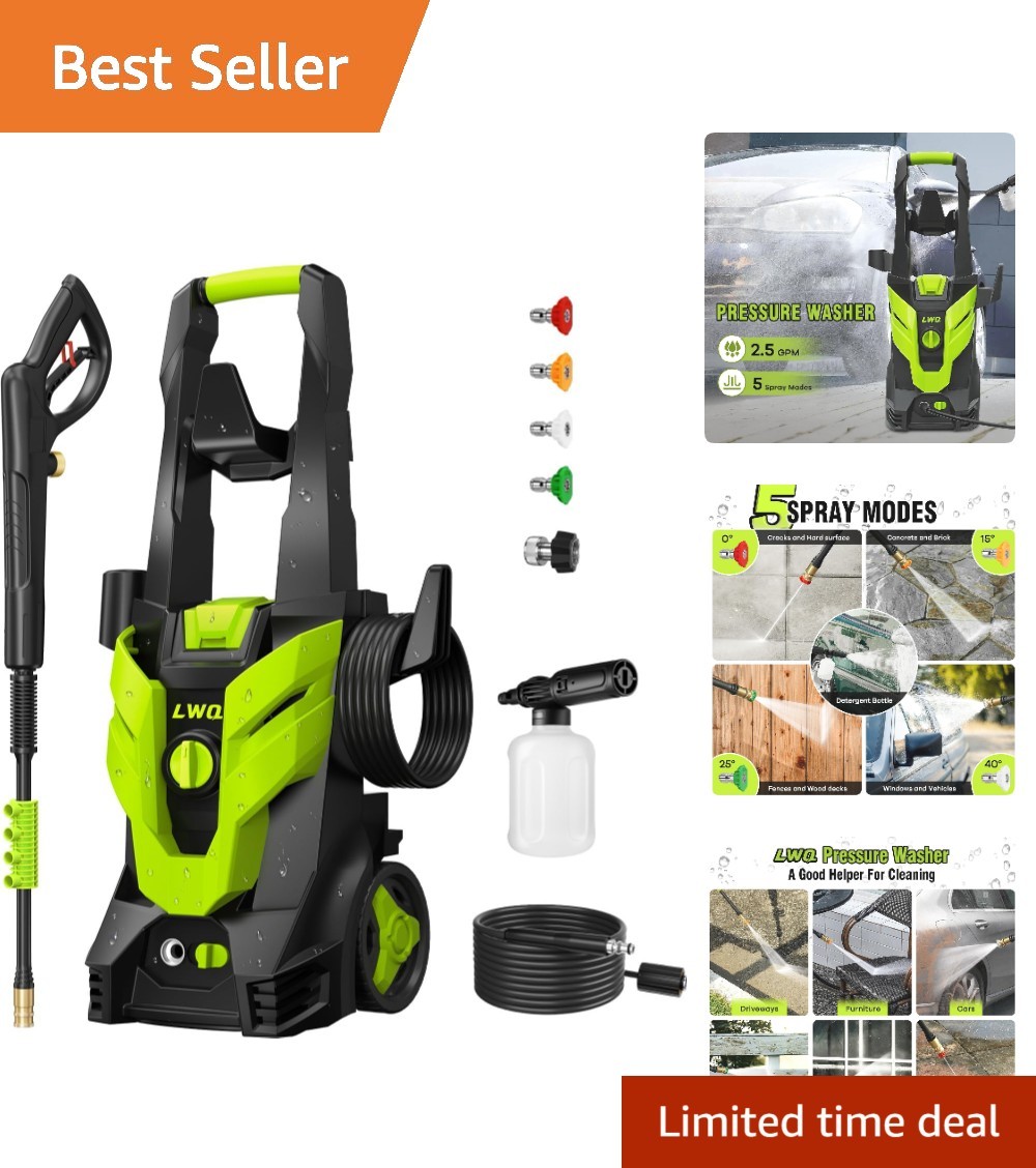 2030 PSI Pressure Washer – Eco-Friendly, Efficient Cleaning for All Surfaces