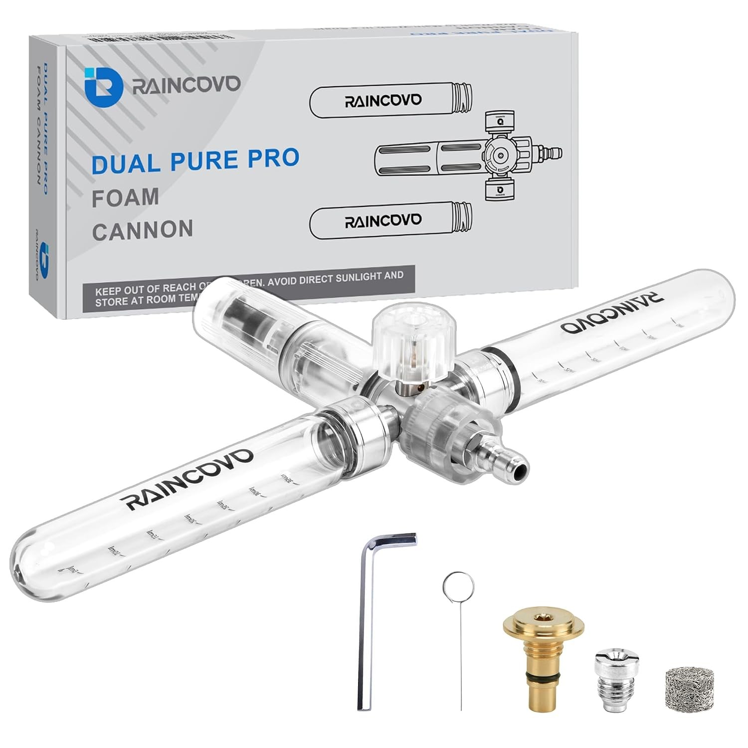 Dual Foam Cannon for Pressure Washer, Dual-Bottle Mini Soap Cannon, Foam Gun