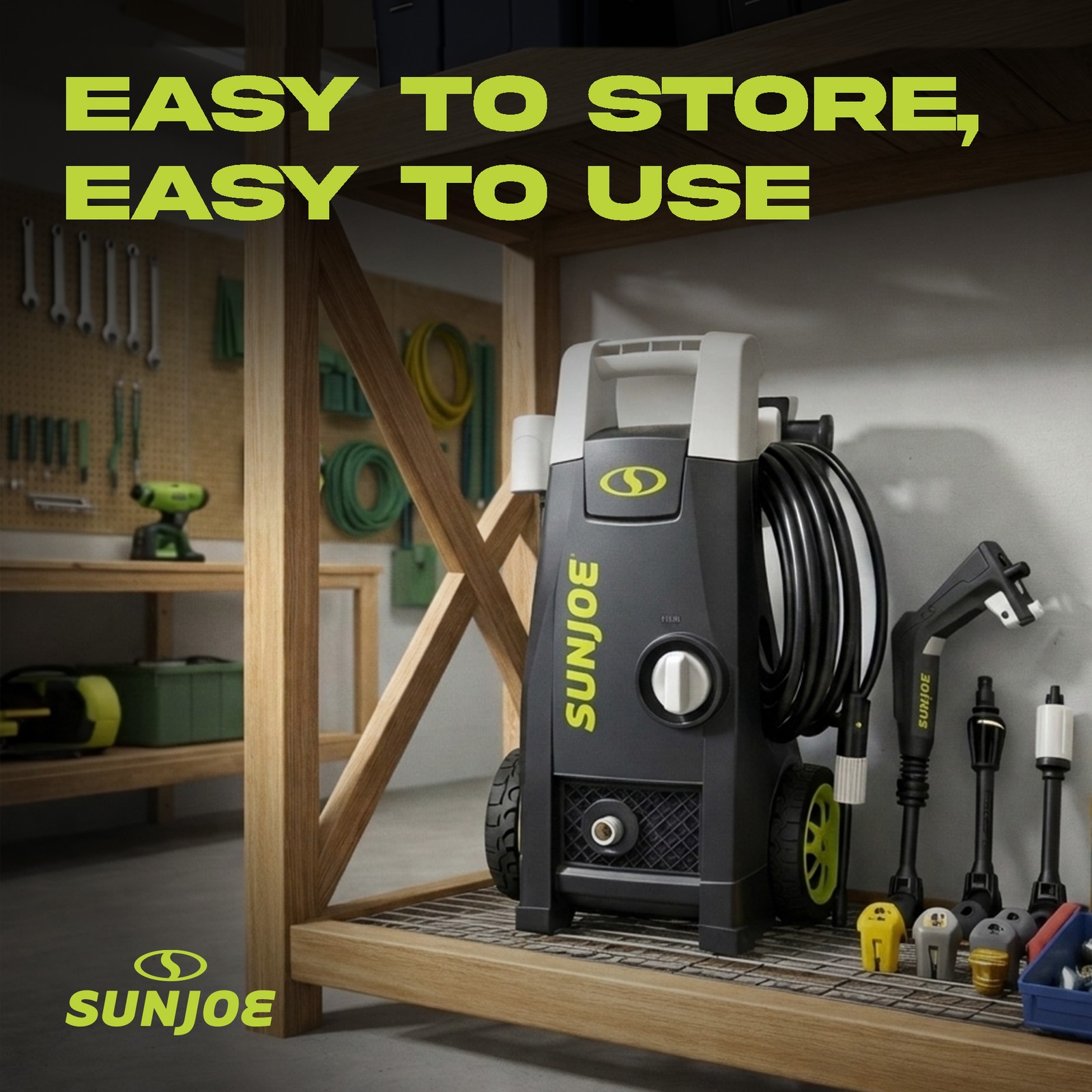 Sun Joe Electric Pressure Washer w/11-Amp Motor and 1.1 GPM Portable (Used)