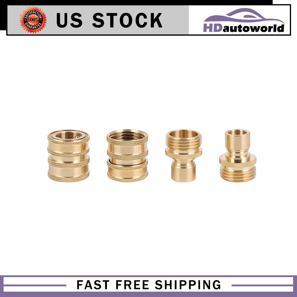 3/4″ Garden Hose Quick Connect Water SOLID Brass Female Male Connector Set New