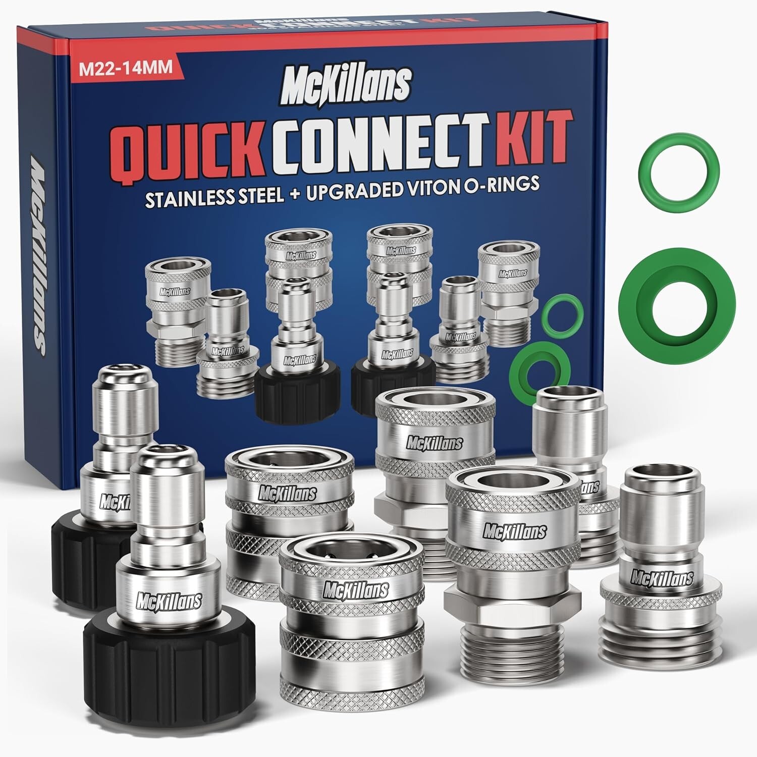 Complete Stainless Steel Conversion Kit for Gas Pressure Washers, M22-14mm