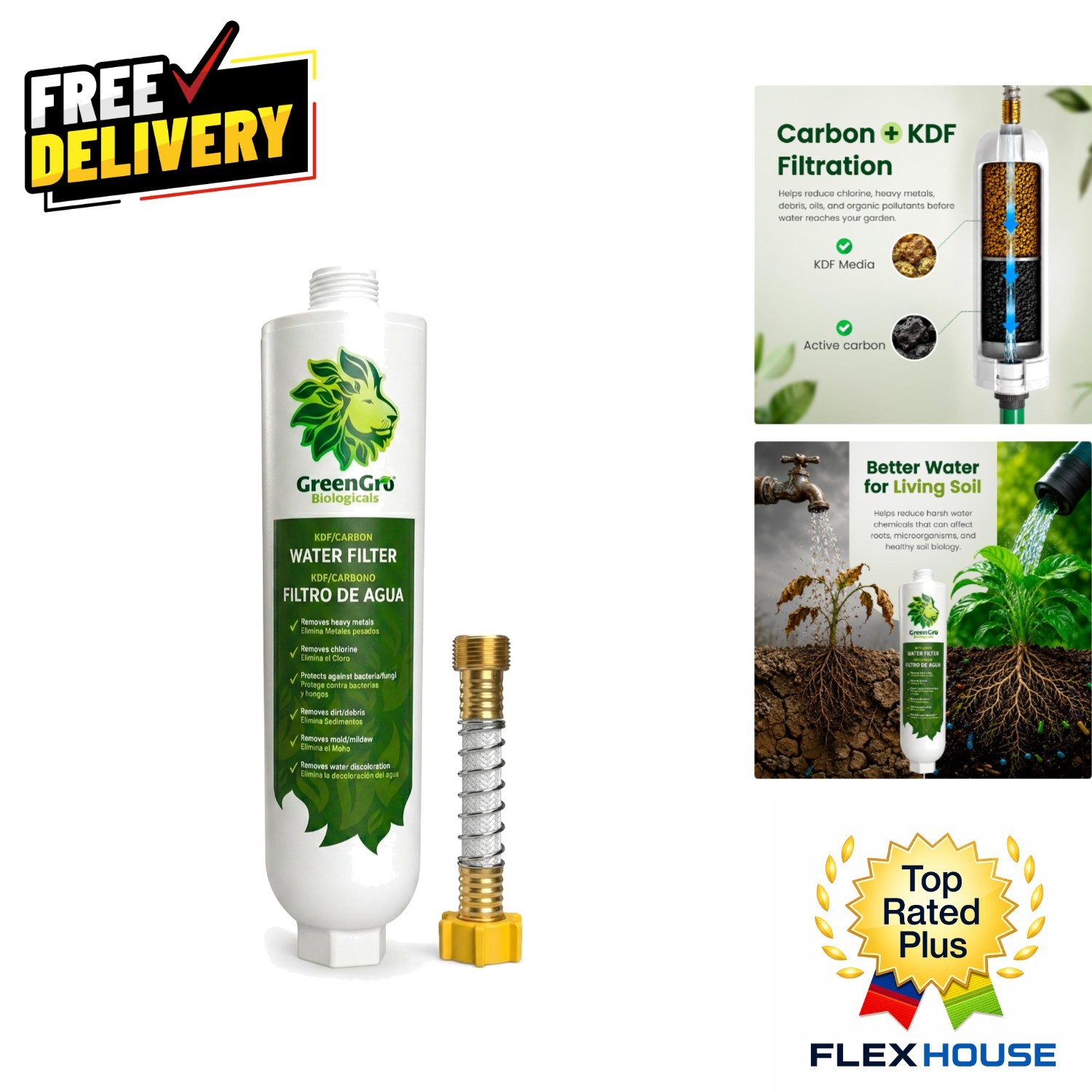 40,000 Gallon Capacity Garden Water Filter – Easy Install & Chlorine Reduction