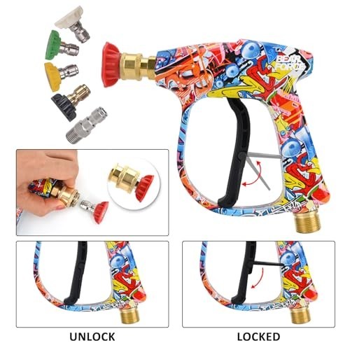 Bear Force Pressure Washer Spray Gun with Foam Cannon & 5 Nozzles