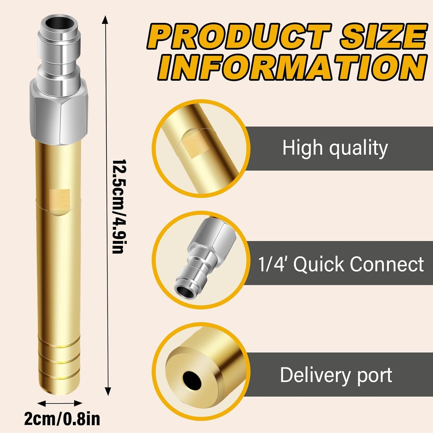 Long Range Soap & External Chemical Injection Nozzle – 1000-4500 PSI Downstre…