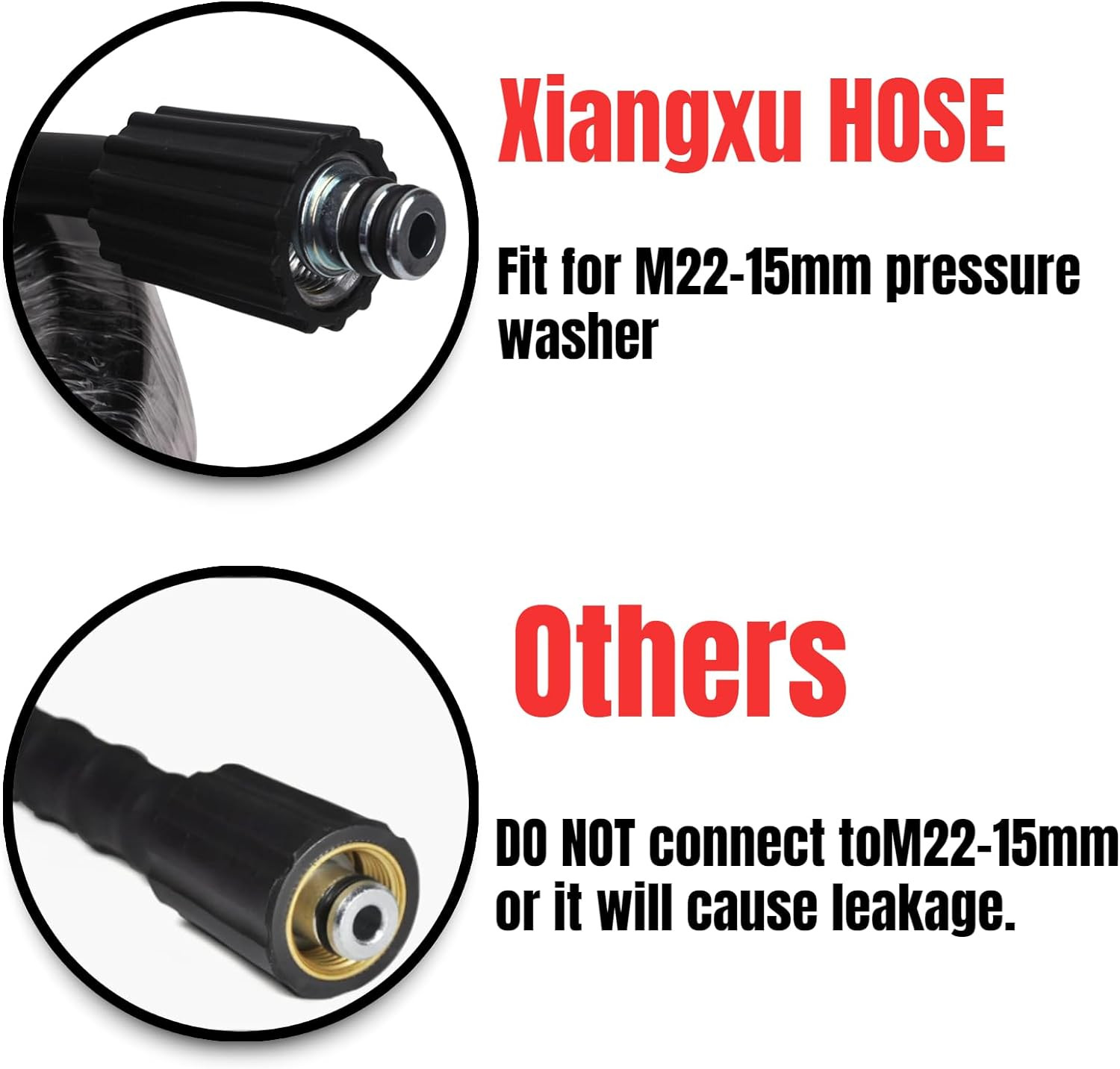25FT 5800 PSI Pressure Washer Hose Jetter Nozzles Kit 1/8”NPT Sewer Drain Rot…