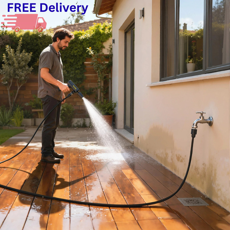 Cordless Portable Pressure Washer Foldable Power Cleaner Spray 5-in-1 Nozzle New