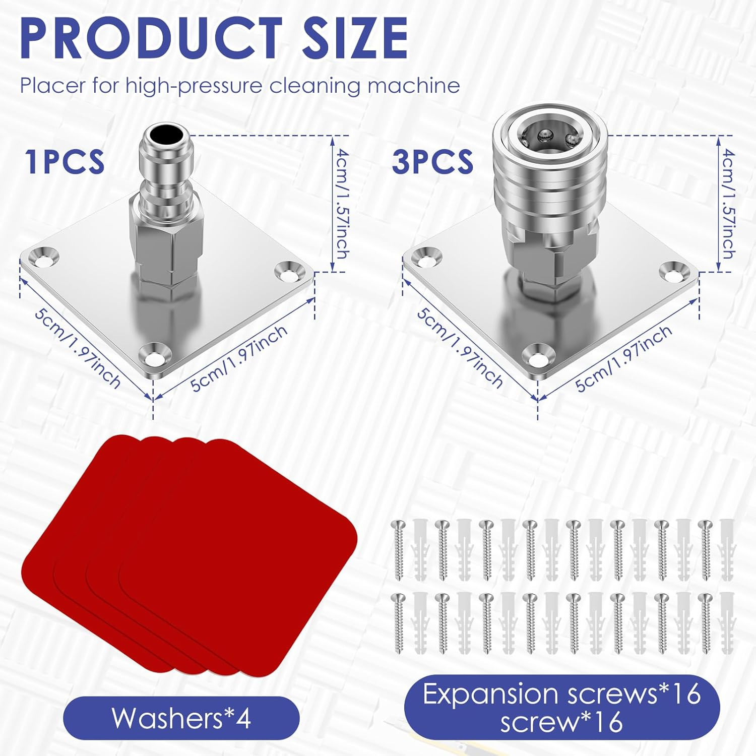 4 Pack Foam Cannon Holder Pressure Washer Holder 1/4 Inch Quick Connect