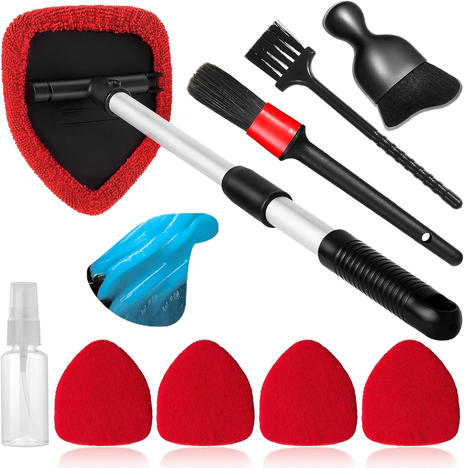 10pcs Windshield Cleaner Tool Car Window Cleaning Wash Kit with 4 Reusable