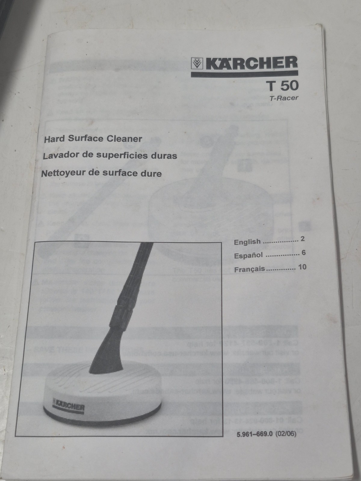 Karcher T 50-Racer Hard Surface Cleaner For Karcher Pressure Washers Brand New
