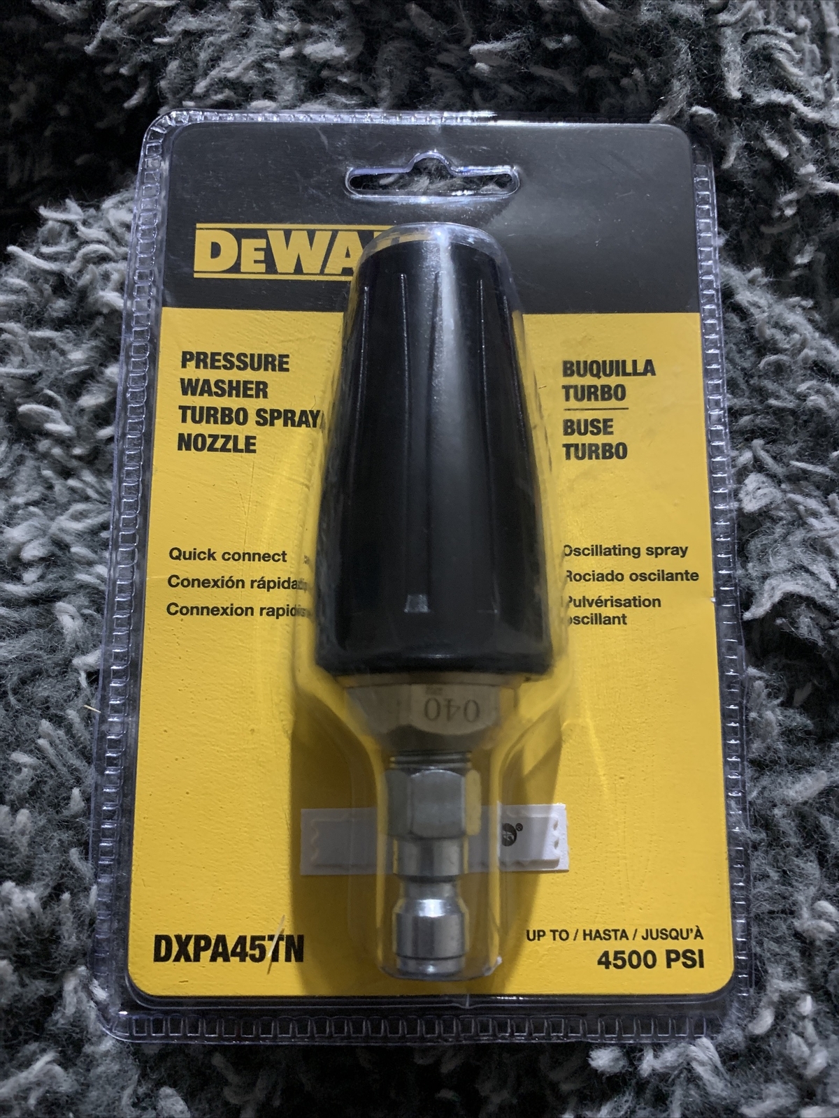 DeWalt – DXPA45TN – Turbo Nozzle Hot/Cold Water 4500 PSI Pressure Washer Sealed