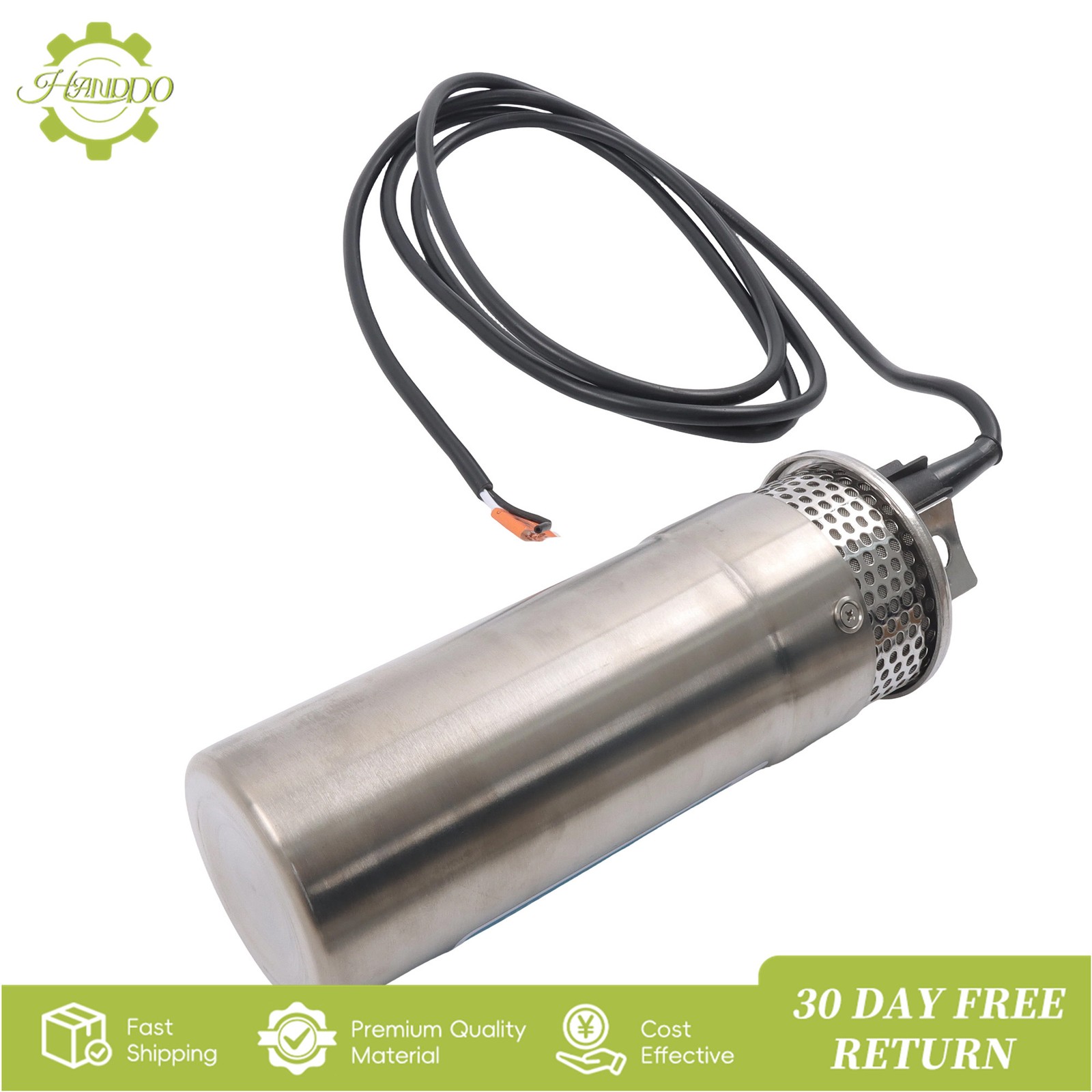 24V Well Pump 3.2GPM 4″ Stainless Steel Max Lift 230FT Deep Solar Well Pump