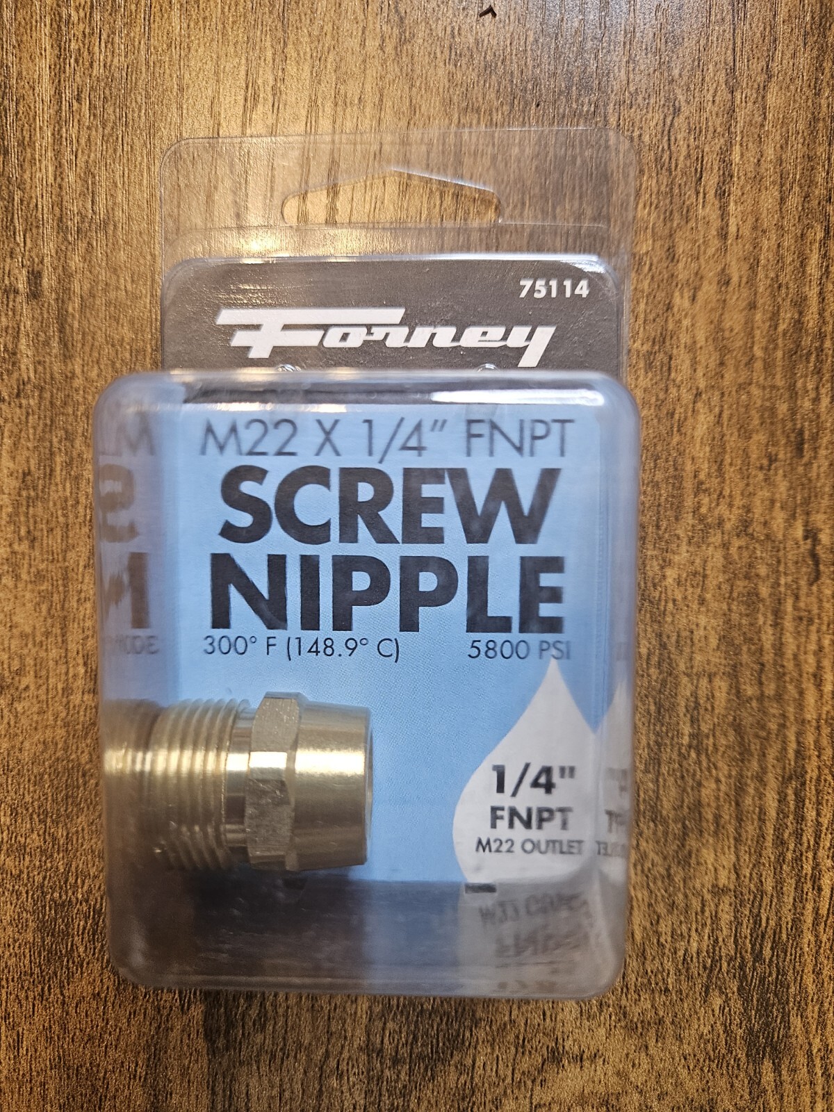 Forney 75114 Pressure Washer Accessories Female Screw Nipple M22M X 1/4″ FNPT