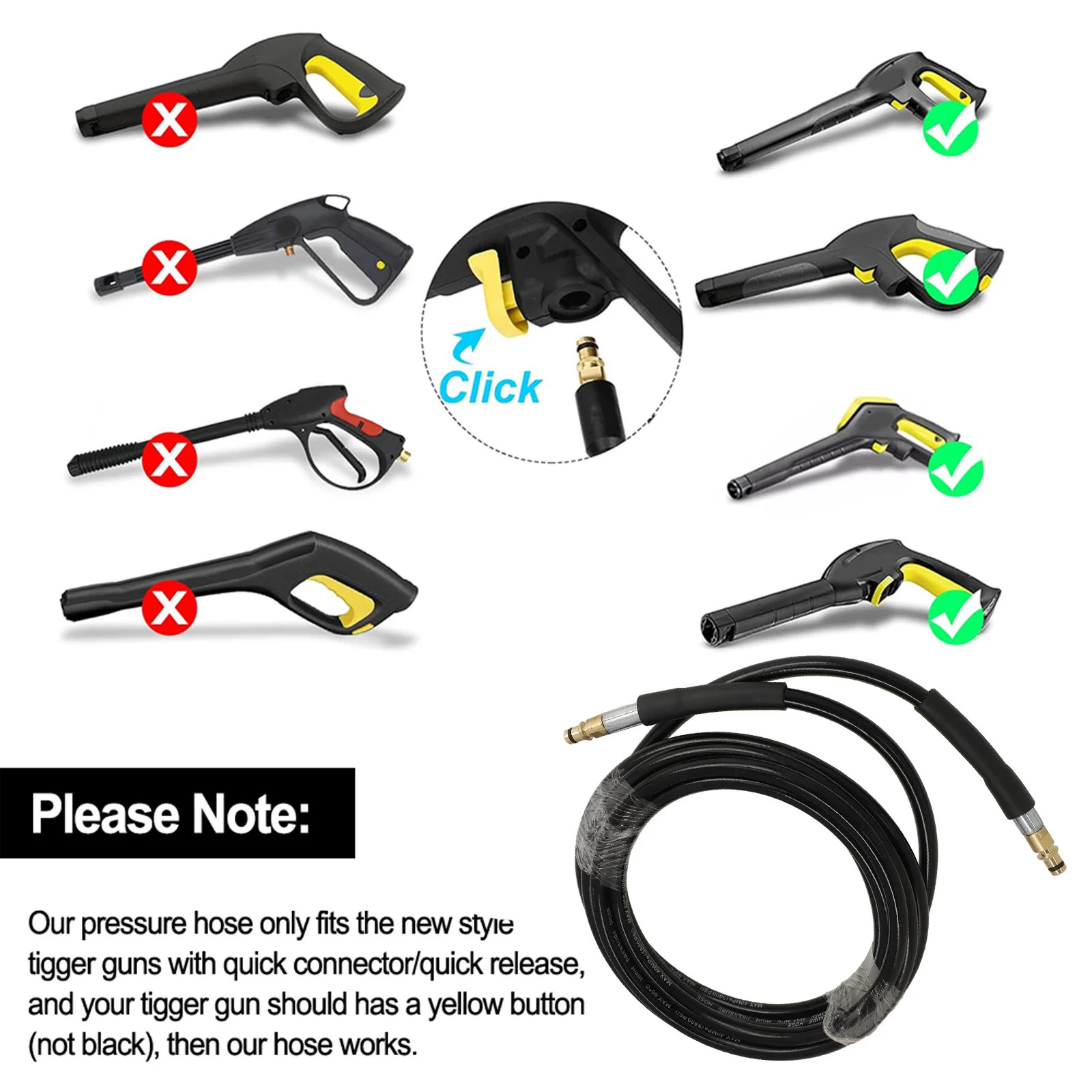 Pressure Washer Replacement Hose for Karcher K2K 7 2.643585.0 Garden Cleaning Ho