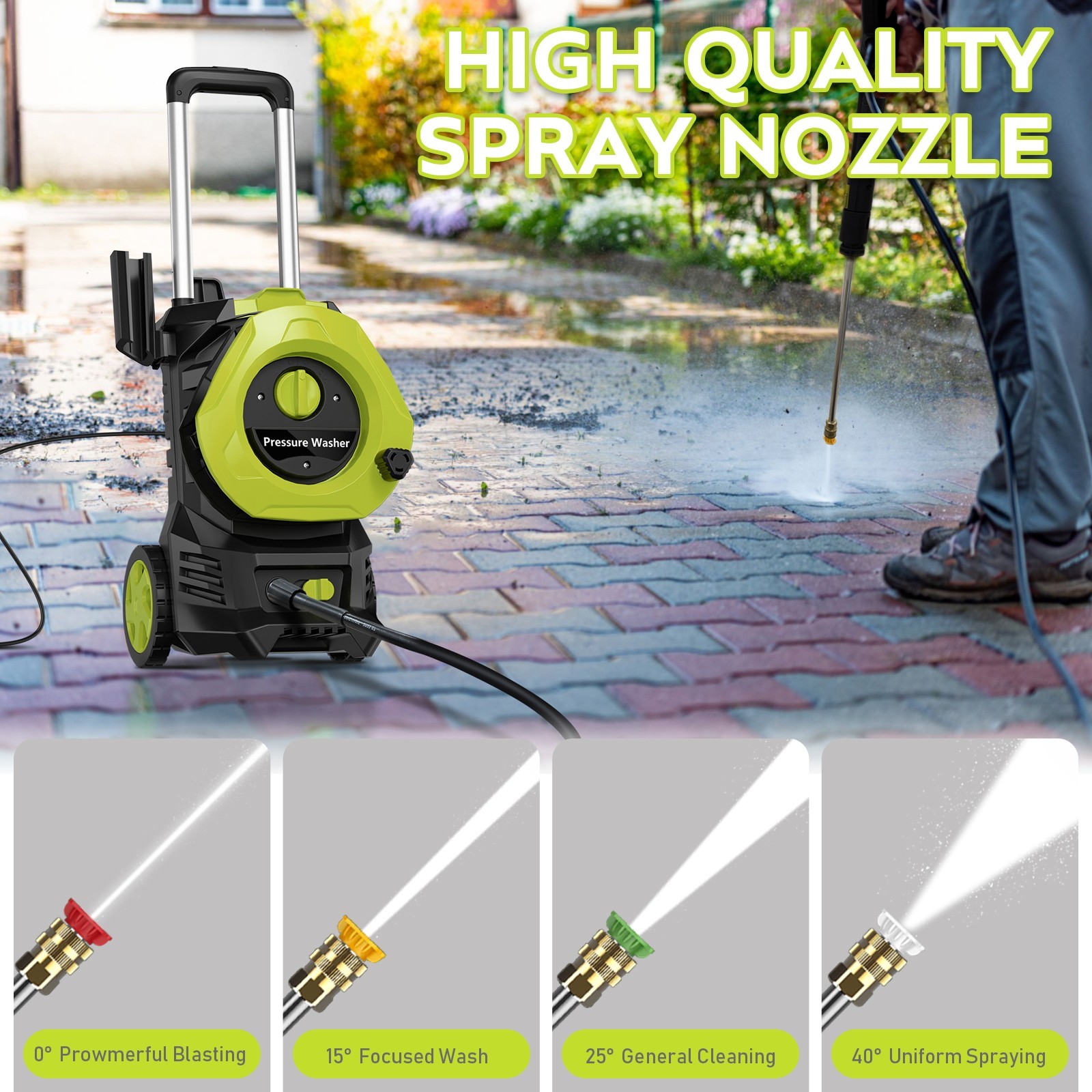 4800 PSI 3.6GPM NEW Upgraded Electric Pressure Washer, Home & Outdoor Cleaning