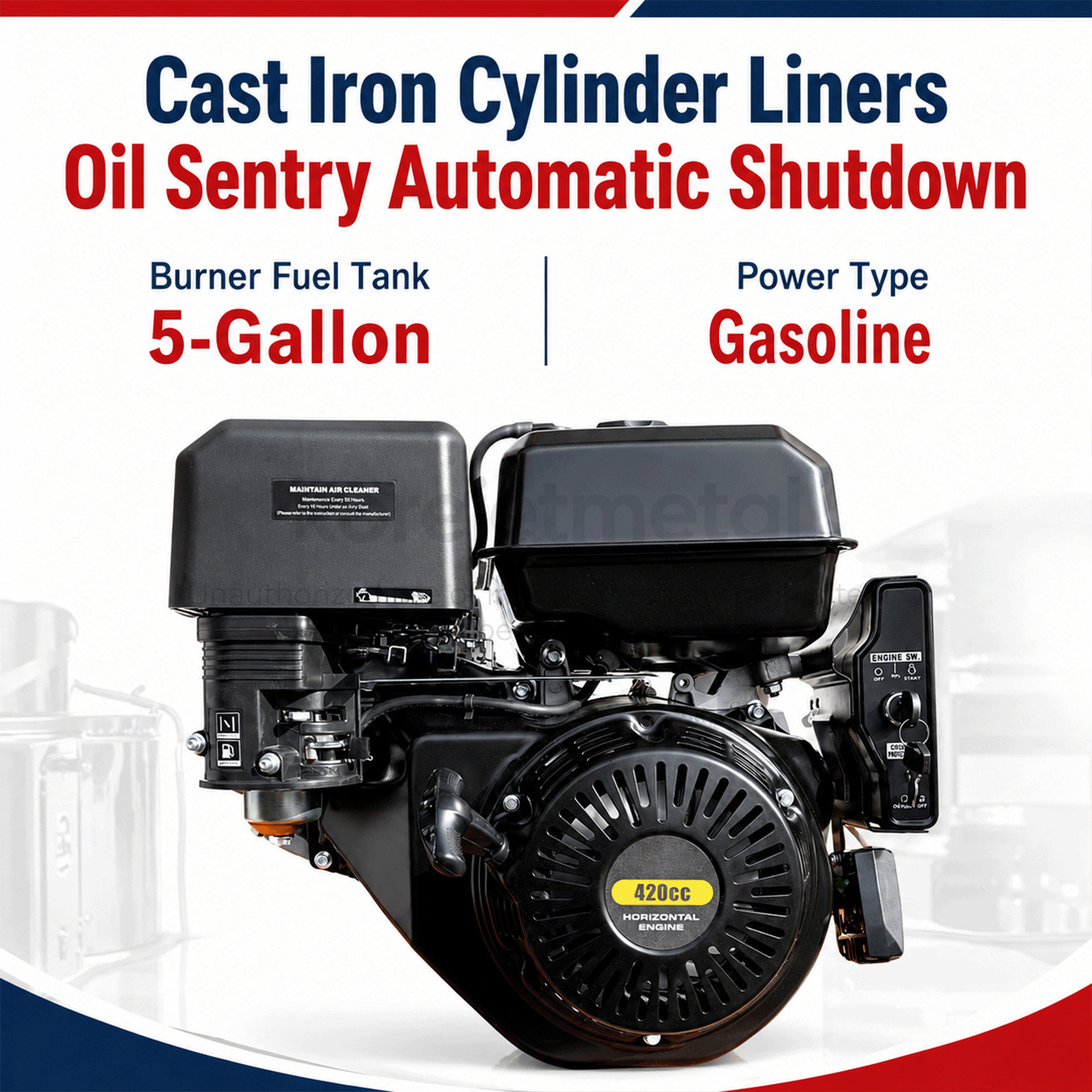 Pressure Washer：4000 PSI 4 GPM Hot Water 4-Stroke Gasoline Power Korejetmetal