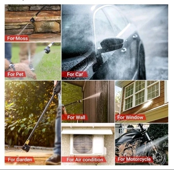 AUTOGEN 650 PSI Cordless Pressure Washer 20V 4.0Ah w/ 2 Batteries Charger 6-in-1