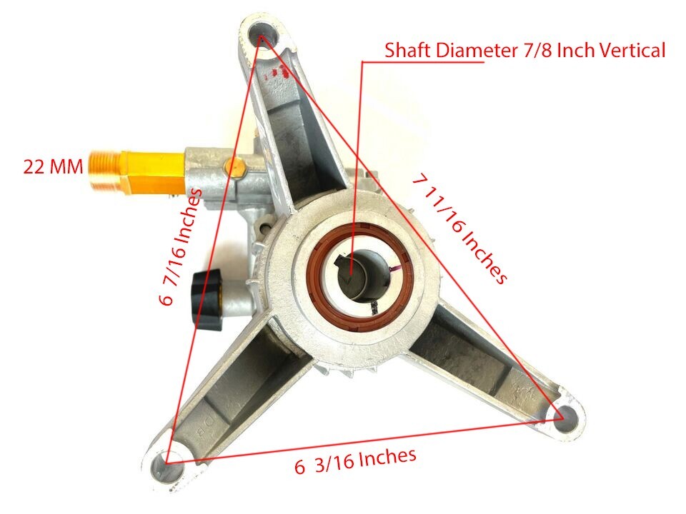 2800 PSI Pressure Washer Pump Vertical 7/8 Crank Craftsman 580.754910 Free Key