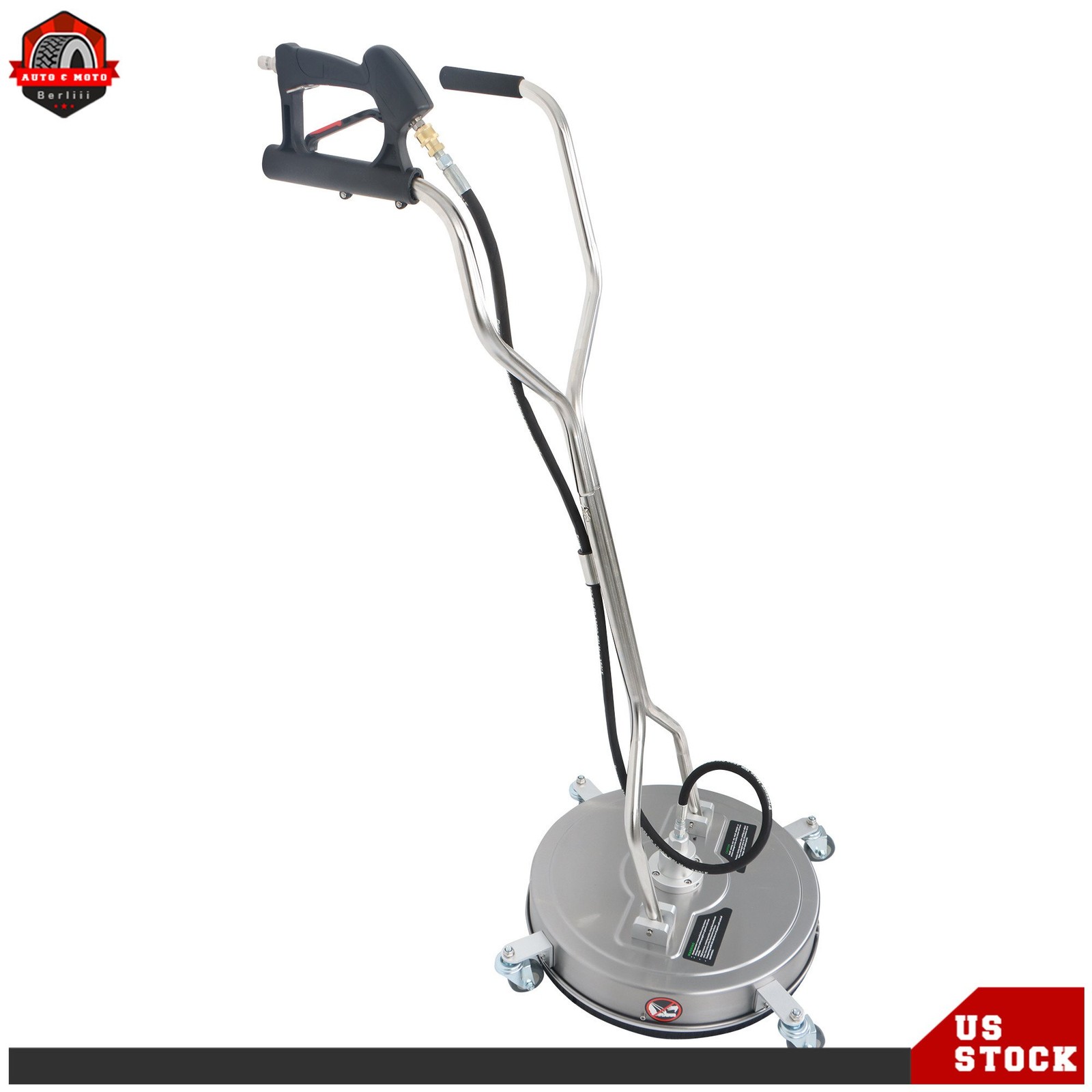 Quick Connect Pressure Washer Surface Cleaner 6000 psi 20 in w/ Handles & Wheels