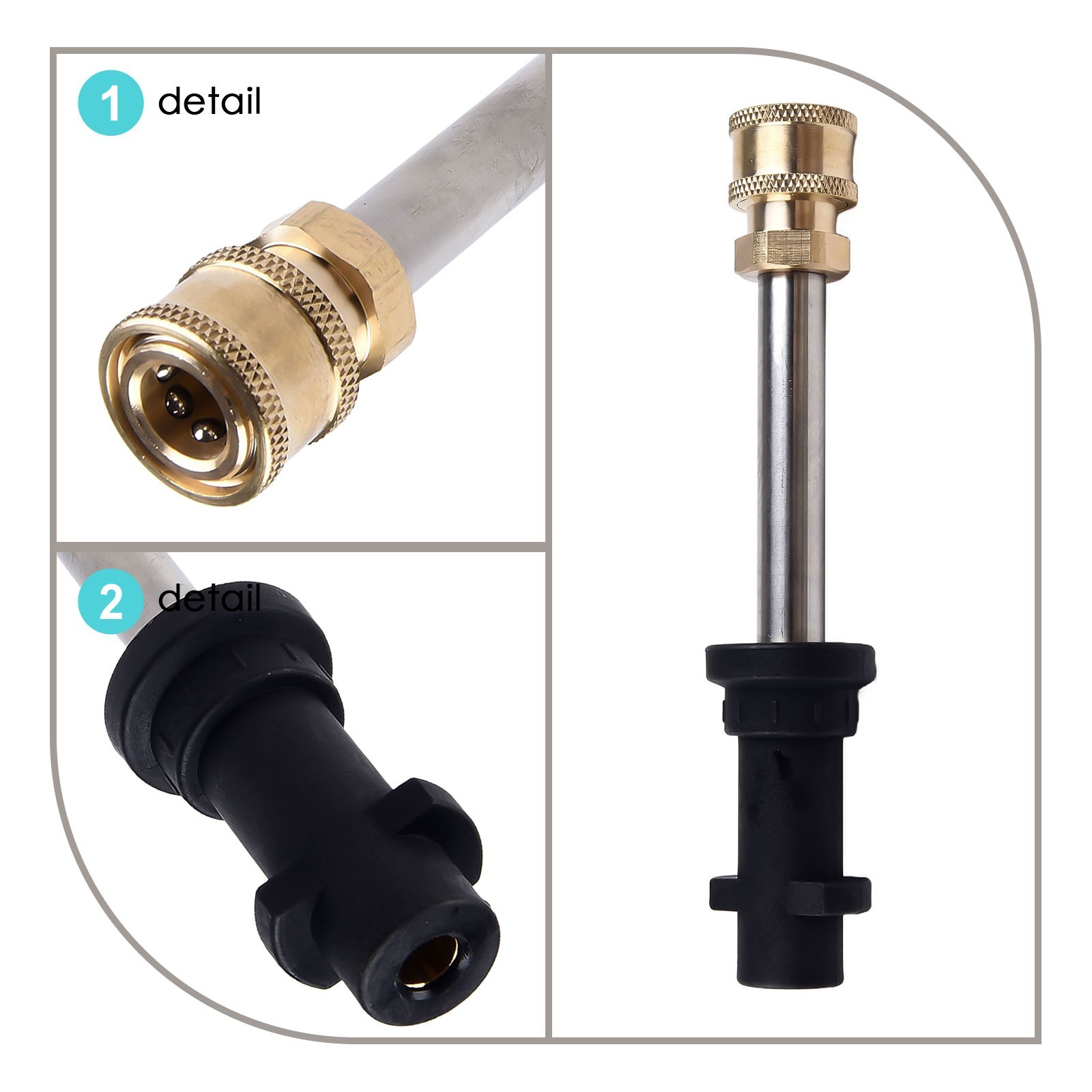 Adapter pressure washer for K2-K7 1/4\ Quick Connect lance bayonet